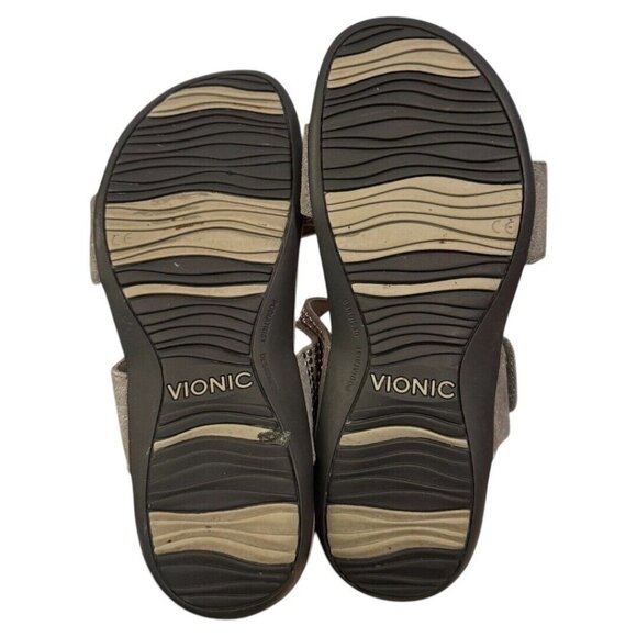 Vionic Womens Rest Samoa Slide Sandals Black Leather Slip Ons Size US 6 - Picture 2 of 3